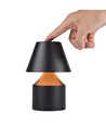 Lampe de table LED rechargeable - Noir, tactile dimmable, 3en1, IP20