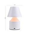 Lampe de table LED rechargeable - Blanc, tactile dimmable, 3en1, IP20