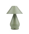Lampe de table LED rechargeable - Vert, Ø16cm, H 21,5cm, tactile dimmable, 3en1, IP20