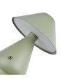Lampe de table LED rechargeable - Vert, Ø16cm, H 21,5cm, tactile dimmable, 3en1, IP20