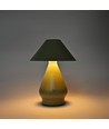 Lampe de table LED rechargeable - Vert, Ø16cm, H 21,5cm, tactile dimmable, 3en1, IP20