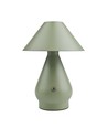 Lampe de table LED rechargeable - Vert, Ø16cm, H 21,5cm, tactile dimmable, 3en1, IP20