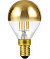 Ampoule LED E14 4W dimmable à calotte dorée - G45, filament, 2500K