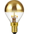 Ampoule LED E14 4W dimmable à calotte dorée - G45, filament, 2500K