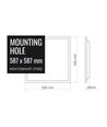 Dalle LED encastrable 36W - CCT, 3000K/4000K/6000K, bord blanc