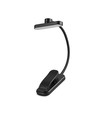 Lampe de lecture LED rechargeable noire - portable, source incluse