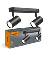 Double spot mural/plafonnier GU10 - Pour 2 ampoules GU10, blanc, sans source lumineuse