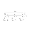Spot mural/plafonnier GU10 pour 3 ampoules - Blanc, sans source lumineuse