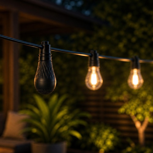 Haut-parleur Bluetooth Garland - Noir, 230V, accessoire pour guirlandes