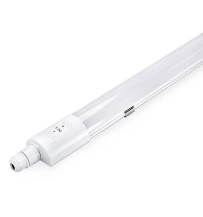 Réglette à capteur HICRI PRO 150cm 46W - Câblage traversant, capteur micro-ondes, RA93, 130lm/W, IP65