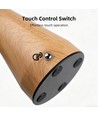 Lampe de table LED rechargeable - Bois, tactile dimmable, 3en1, IP20