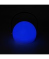 Lampe de table LED RGB rechargeable Ø13cm - Blanc, télécommande incluse, IP54 extérieur