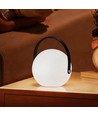 Lampe de table LED RGB rechargeable Ø13cm - Blanc, télécommande incluse, IP54 extérieur