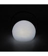 Lampe de table LED RGB rechargeable Ø13cm - Blanc, télécommande incluse, IP54 extérieur