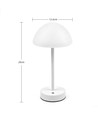 Lampe de table LED rechargeable Intérieur/Extérieur - Blanc, tactile dimmable, 3-en-1, IP20