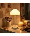 Lampe de table LED rechargeable Intérieur/Extérieur - Blanc, tactile dimmable, 3-en-1, IP20