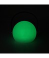 Lampe de table LED RGB rechargeable Ø13cm - Blanc, télécommande incluse, IP54 extérieur