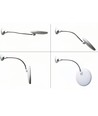 Miroir de maquillage LED - 3xAAA, gradation continue, ventouse et extension