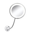 Miroir de maquillage avec LED intégrées - 3xAAA, ventouse et bras