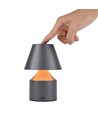 Lampe de table LED rechargeable - Gris, tactile dimmable, 3en1, IP20