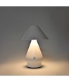 Lampe de table LED rechargeable - Blanc, Ø16cm, H 21,5cm, tactile dimmable, 3en1, IP20