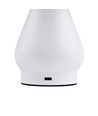 Lampe de table LED rechargeable - Blanc, Ø16cm, H 21,5cm, tactile dimmable, 3en1, IP20
