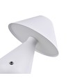 Lampe de table LED rechargeable - Blanc, Ø16cm, H 21,5cm, tactile dimmable, 3en1, IP20