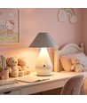 Lampe de table LED rechargeable - Blanc, Ø16cm, H 21,5cm, tactile dimmable, 3en1, IP20