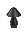Lampe de table LED rechargeable - Noir, Ø16cm, h 21,5cm, tactile dimmable, 3en1, IP20