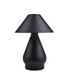 Lampe de table LED rechargeable - Noir, Ø16cm, h 21,5cm, tactile dimmable, 3en1, IP20