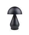 Lampe de table LED rechargeable - Noir, Ø15cm, H 22cm, tactile dimmable, 3-en-1, IP20