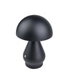 Lampe de table LED rechargeable - Noir, Ø15cm, H 22cm, tactile dimmable, 3-en-1, IP20