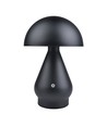 Lampe de table LED rechargeable - Noir, Ø15cm, H 22cm, tactile dimmable, 3-en-1, IP20
