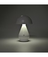 Lampe de table LED rechargeable - Blanc, Ø15cm, H22cm, tactile dimmable, 3en1, IP20
