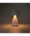 Lampe de table LED rechargeable - Blanc, Ø15cm, H22cm, tactile dimmable, 3en1, IP20