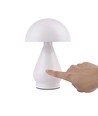 Lampe de table LED rechargeable - Blanc, Ø15cm, H22cm, tactile dimmable, 3en1, IP20