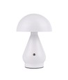 Lampe de table LED rechargeable - Blanc, Ø15cm, H22cm, tactile dimmable, 3en1, IP20