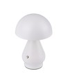 Lampe de table LED rechargeable - Blanc, Ø15cm, H22cm, tactile dimmable, 3en1, IP20
