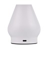 Lampe de table LED rechargeable - Blanc, Ø15cm, H22cm, tactile dimmable, 3en1, IP20