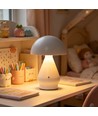 Lampe de table LED rechargeable - Blanc, Ø15cm, H22cm, tactile dimmable, 3en1, IP20