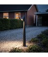 Borne de jardin noire - 8W, 80 cm, IP65 extérieur, source incluse
