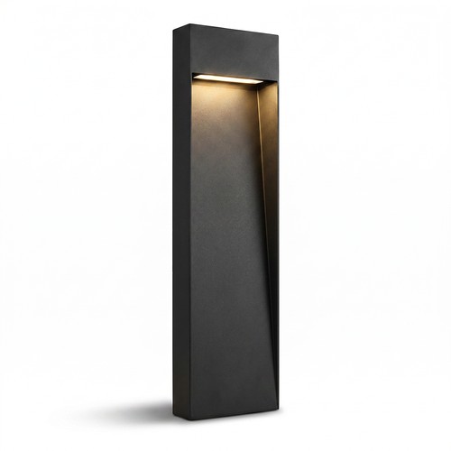 Borne de jardin noire - 11W, 80 cm, IP65 extérieur, source lumineuse incl.