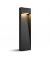 Borne de jardin noire - 11W, 80 cm, IP65 extérieur, source lumineuse incl.