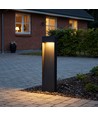 Borne de jardin noire - 11W, 80 cm, IP65 extérieur, source lumineuse incl.