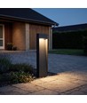 Borne de jardin noire - 11W, 80 cm, IP65 extérieur, source lumineuse incl.