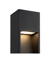 Borne de jardin noire - 10W, 60 cm, IP65 extérieur, source incluse