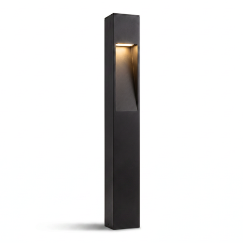 Borne de jardin noire - 13W, 100 cm, IP65 extérieur, source incluse
