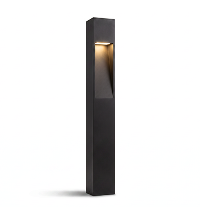 Borne de jardin noire - 13W, 100 cm, IP65 extérieur, source incluse