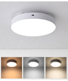 Plafonnier LED rechargeable avec capteur - Capteur micro-ondes, Ø20cm, 6W, CCT, Blanc