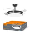 Plafonnier LED 60W avec ventilateur - CCT, noir, télécommande incluse